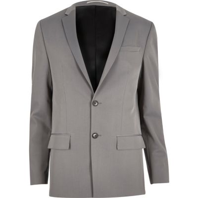 Light grey slim suit jacket
